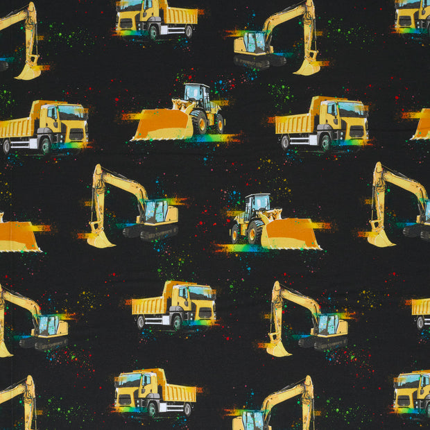 Jersey fabric Black soft 