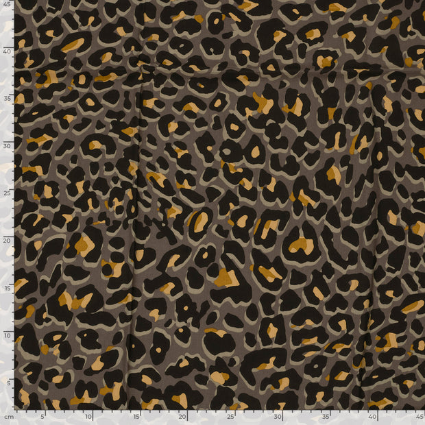 Viscose Poplin fabrik Blumen Grau