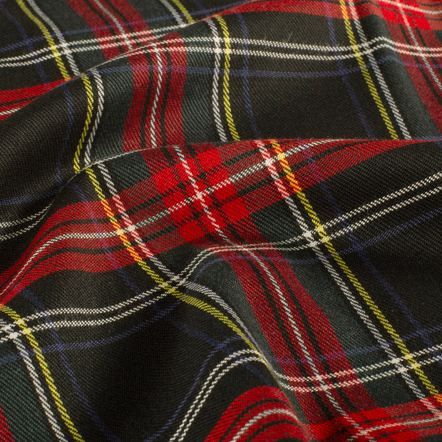 Gabardine Stretch fabric Checks Black
