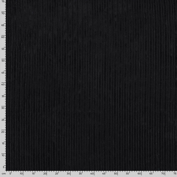 Corduroy 4.5w fabric Unicolour Black