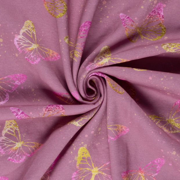 Jogging fabric Old Pink digital printed 