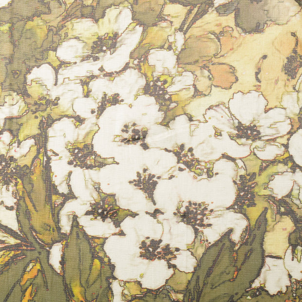 Viscose Satin fabric Camouflage Beige
