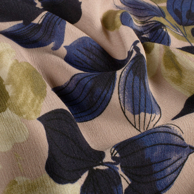 Borken Crepe fabric Abstract Old Pink