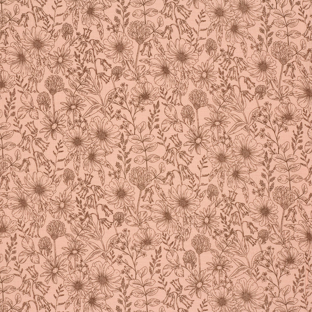 Muslin fabric Old Pink matte 