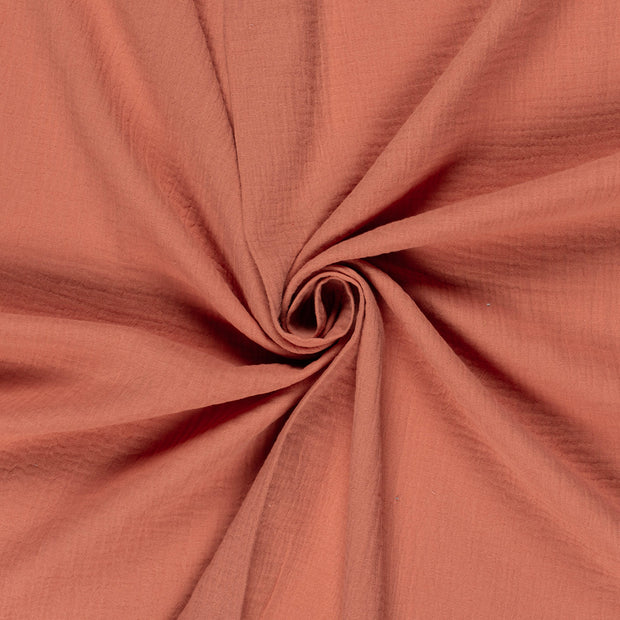 Muslin fabric Coral 