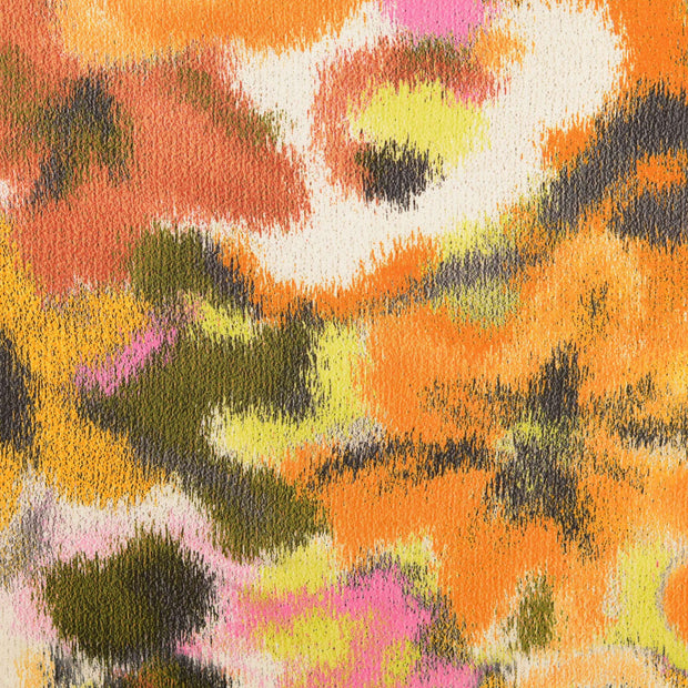 Viscose Satin fabric Flowers Multicolor