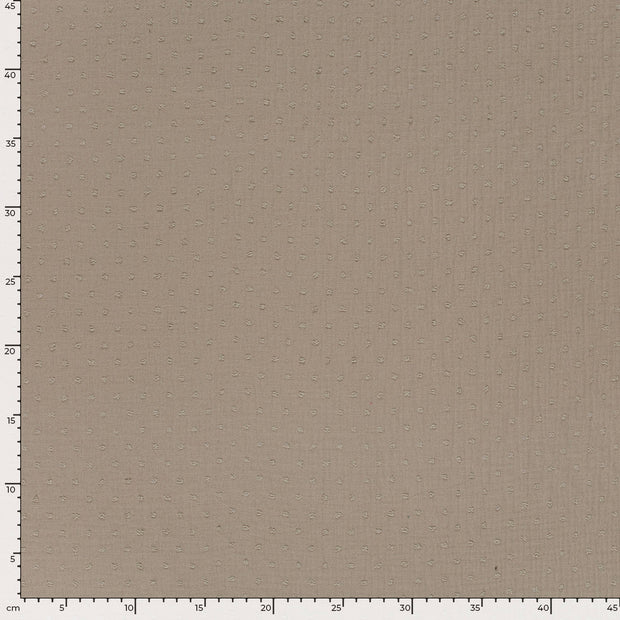 Musselin fabrik Punkte Beige