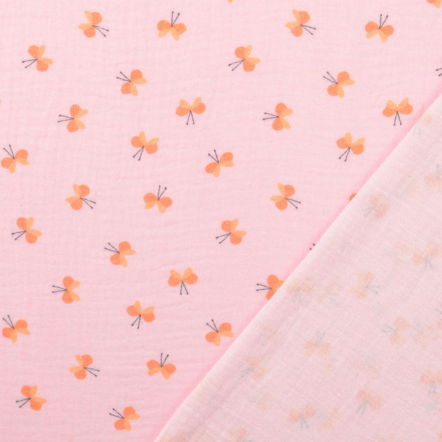 Muslin fabric Light Pink digital printed 