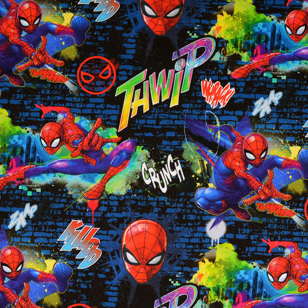 Cotton Jersey fabric Spider-Man Multicolor