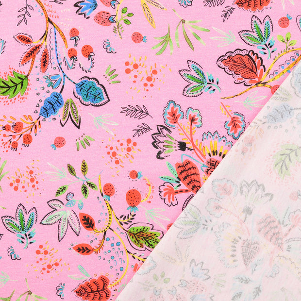 Jersey fabric Light Pink digital printed 