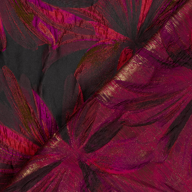 Jacquard fabrik Blumen Lurex 