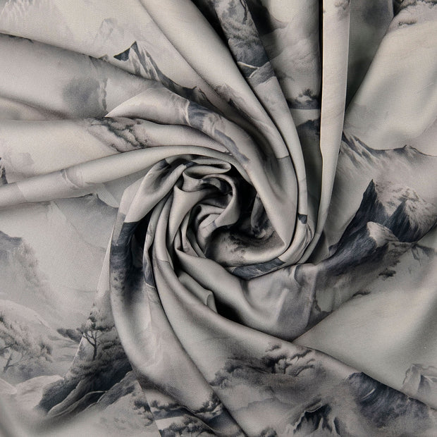 Viscose Satin fabric Grey 