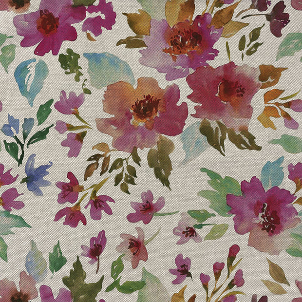 Leinen-Optik fabrik Blumen Rosa