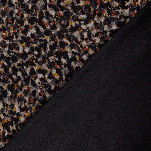 Poly Viscose Jersey fabric Abstract discharge printed 