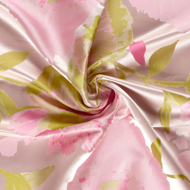 Jacquard tela Rosa teñido con hilo 