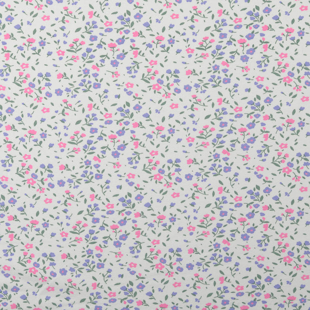 Rib Jersey fabrik Blumen Babyblau