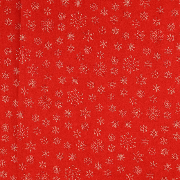  fabric Snowflakes Red