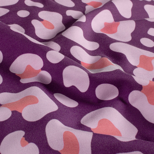 Jersey fabric Panther Purple