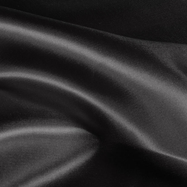 Satin fabric Unicolour Black