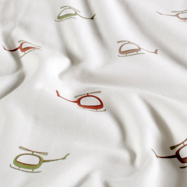 Jersey tissu Abstrait Blanc cassé