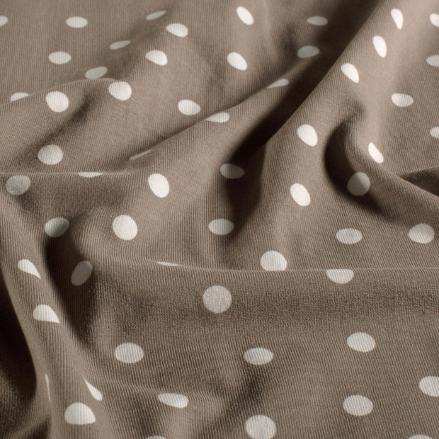 Jersey fabric Dots Beige