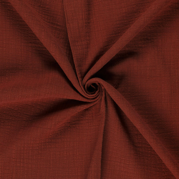 Muslin fabric Brown slub 