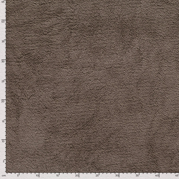 Sherpa Fleece fabric Unicolour Brown Taupe
