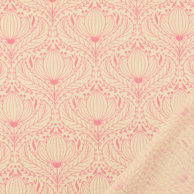 Seersucker fabrik Helles Pink 
