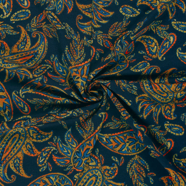 Punta di Roma fabric Navy printed 