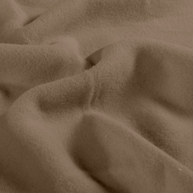 Cotton Fleece fabric Unicolour Brown Taupe