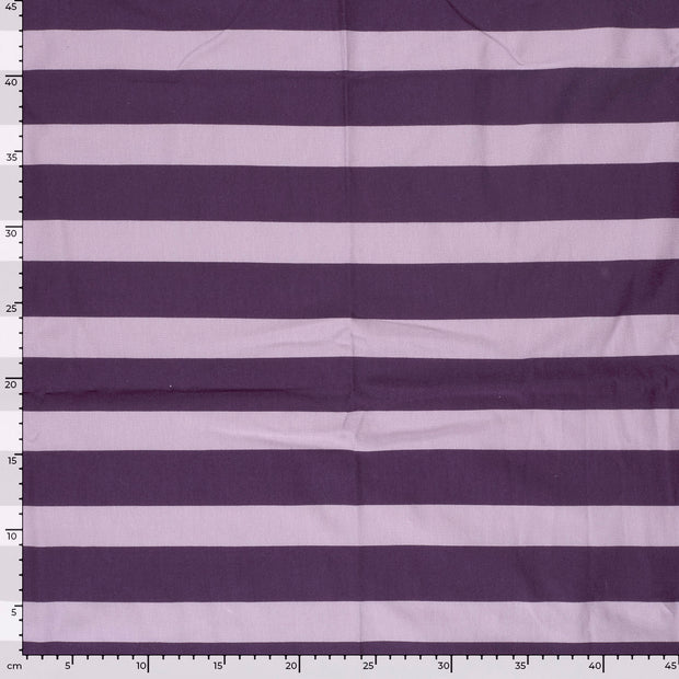 French Terry fabric Stripes Lila