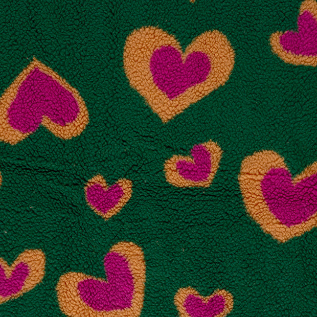 Sherpa Fleece fabric Petrol matte 