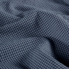 Cotton Poplin Seersucker Unicolour Navy