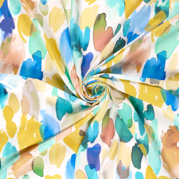 Viscose Poplin fabrik Babyblau bedruckt 