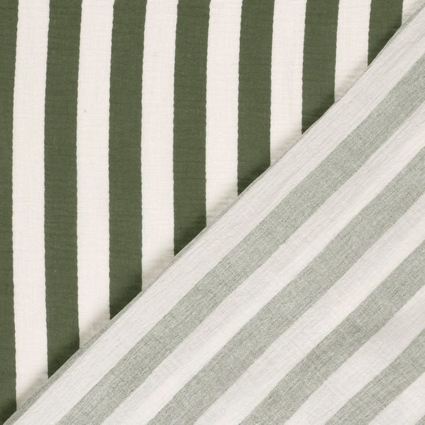 Muslin fabric Stripes printed 