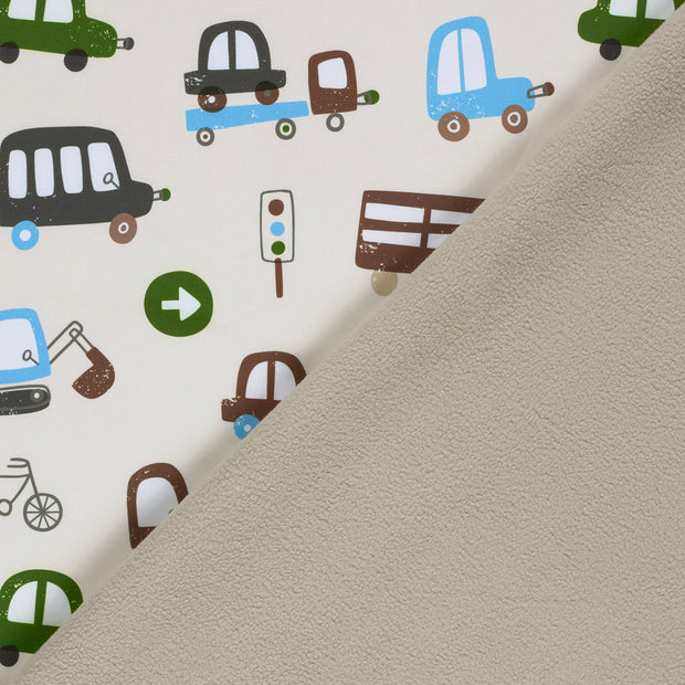 Softshell fabric Cars digital printed 