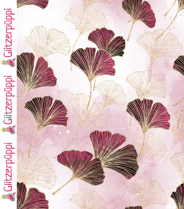 Jersey fabrik Ginkgo Helles Pink