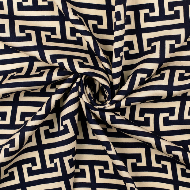 Viscose Satin fabric Navy 