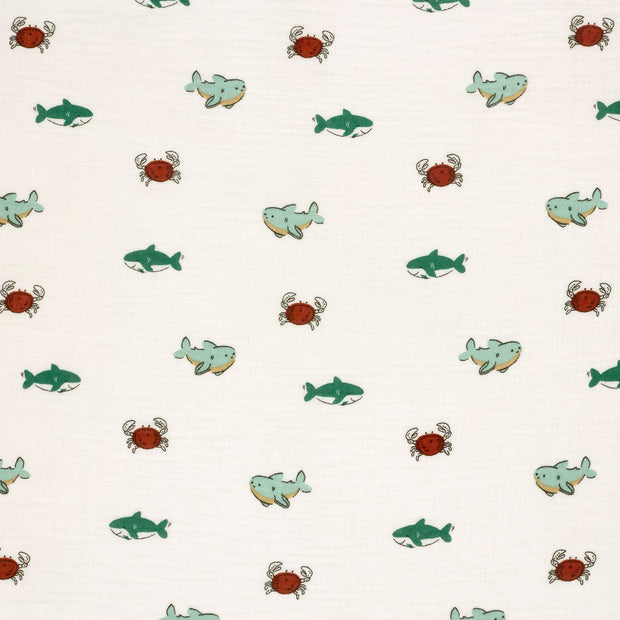 Muslin fabric Off White matte 