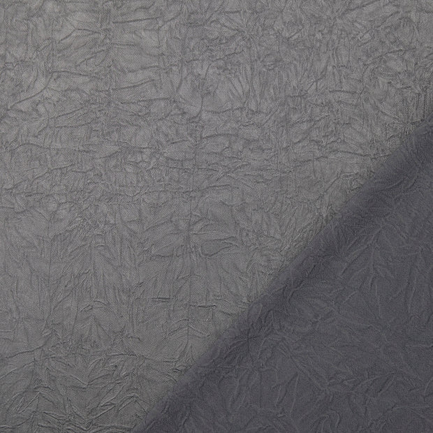 Satin fabric Grey crushed 