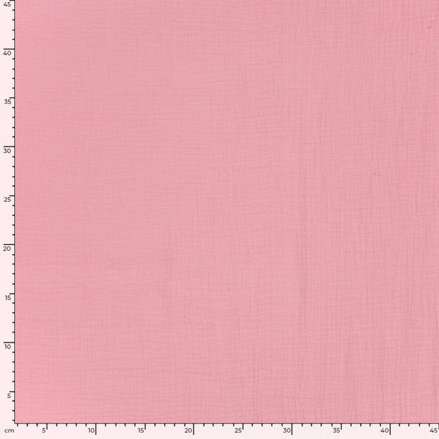 Muslin fabric Unicolour Pink