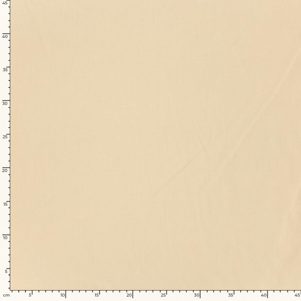 Cotton Poplin GOTS organic fabric Unicolour Beige