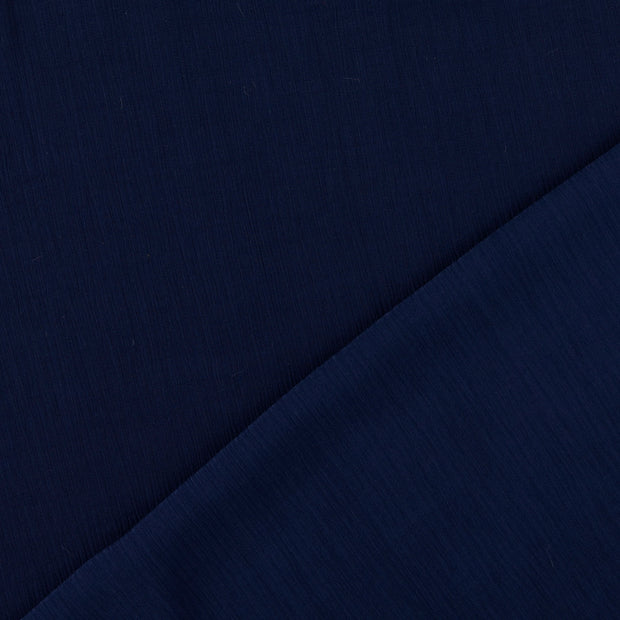 Viscosa Poplin tela Azul marino acolchado 