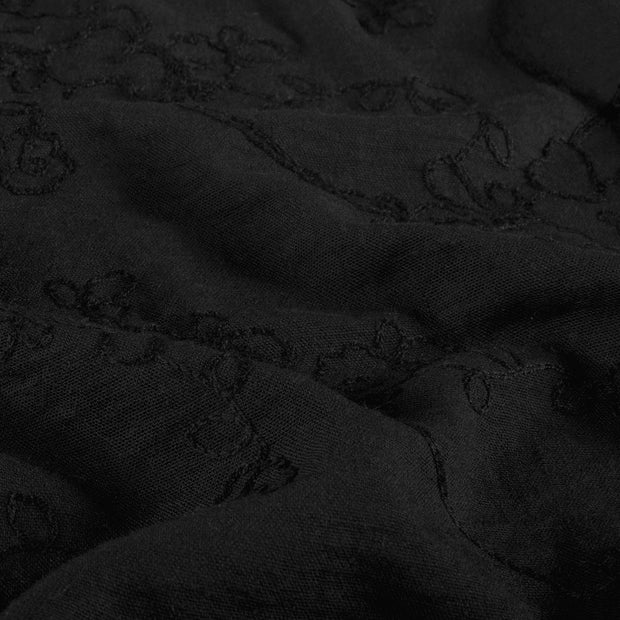 Woven Polyester fabric Unicolour Black