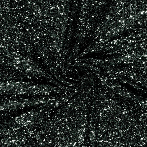 Mesh fabric Dark Grey Sequins 