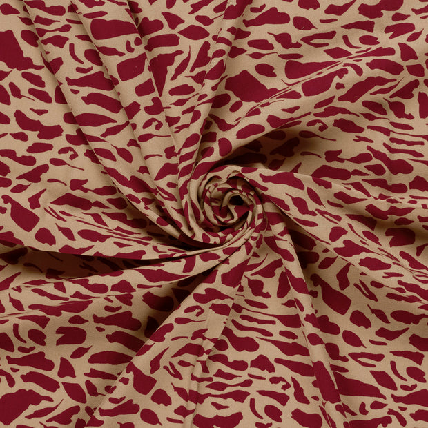 Viscose Twill fabric Bordeaux printed 