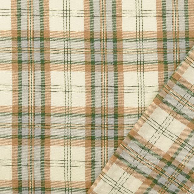 Flannel fabric Green brushed 