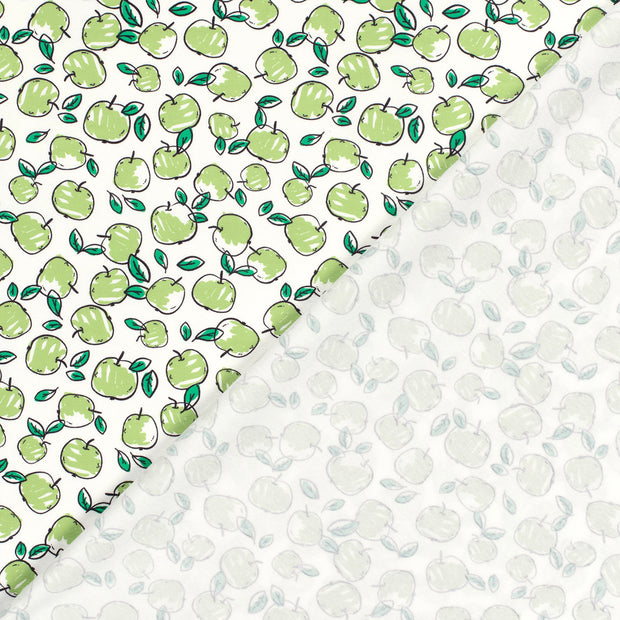 Jersey fabric Apples printed 