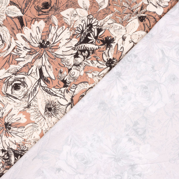 Twill fabric Flowers digital printed 