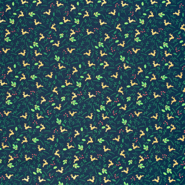 Cotton Poplin fabric Navy 